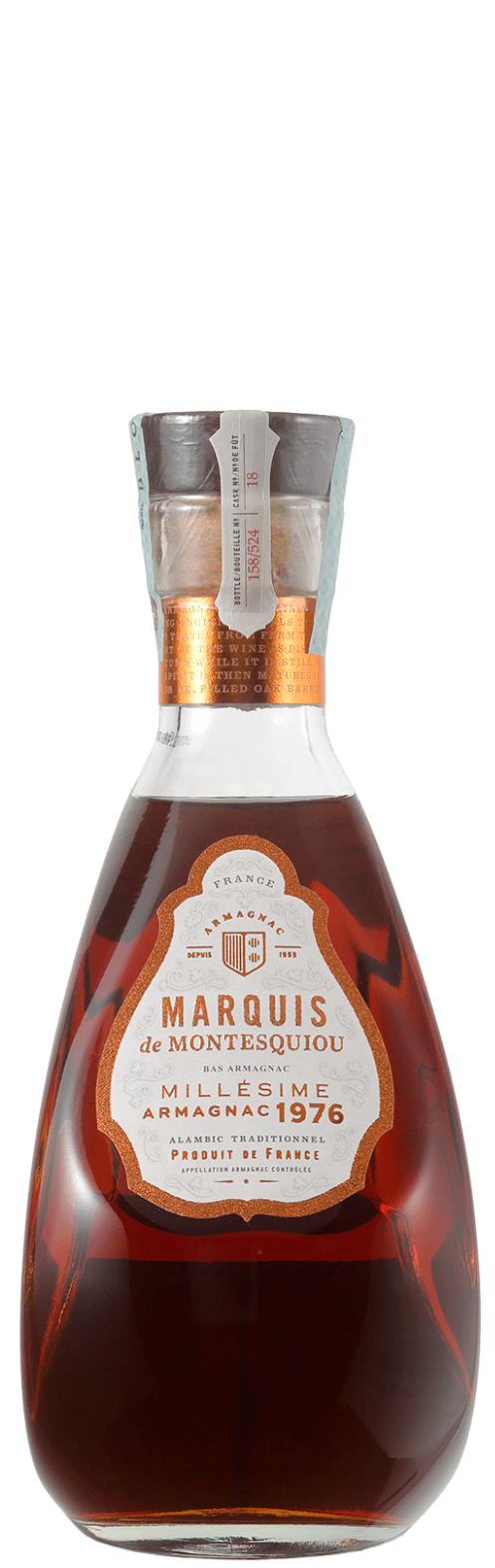 Millésimé 1976 Armagnac A.A.C. Marquis de Montesquiou